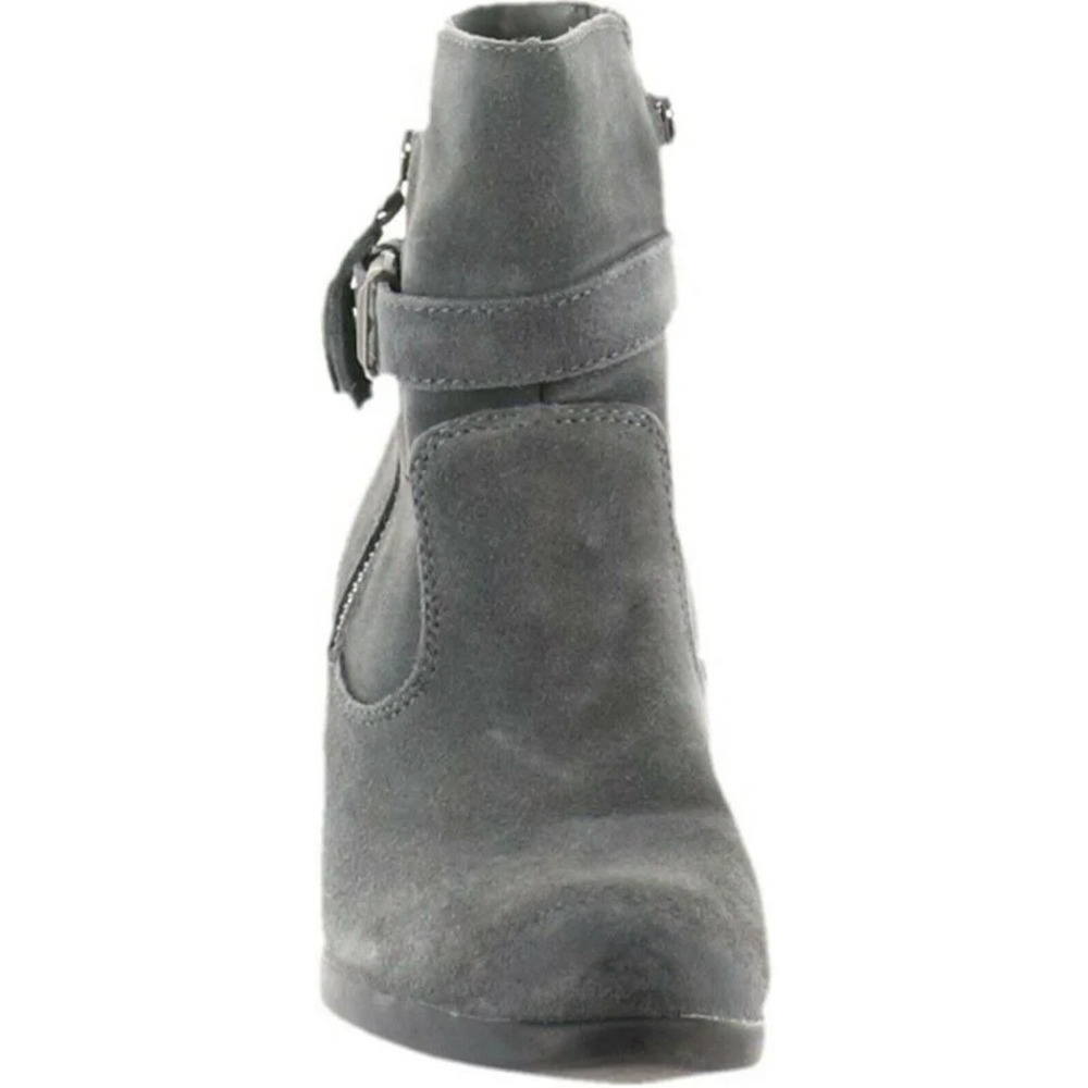 Earth Origins Suede Water Repellent Ankle Boots Tori Grey - Medium - Picture 4 of 5